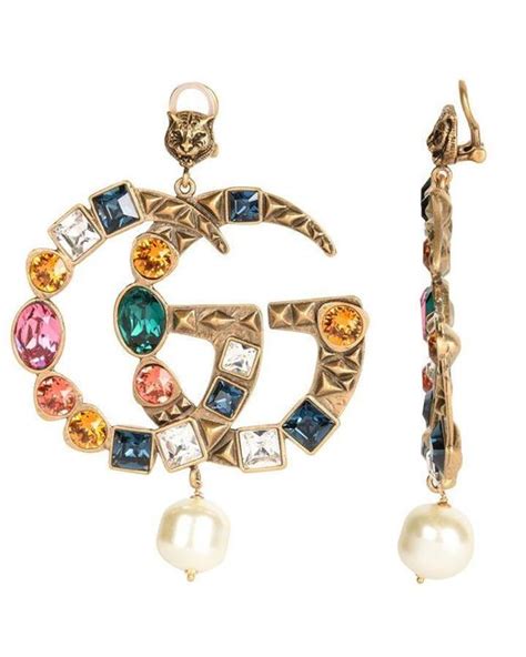 gucci gg multicolor earrings|gucci orecchini earrings.